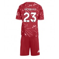Fotbalové Dres Liverpool Victor Munoz #23 Dětské Domácí 2026-27 Krátký Rukáv (+ trenýrky)